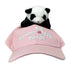 Vibrant pink Panda Planet HZ baseball cap with a cute 3D panda plushie on the brim.