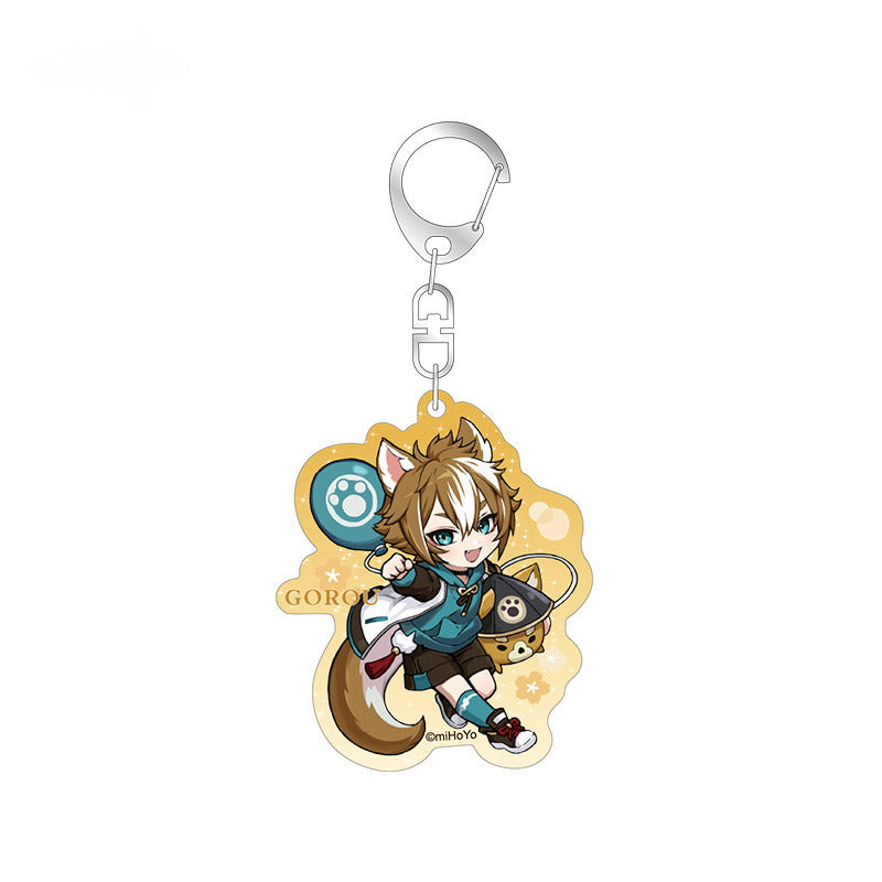 Genshin Impact Chibi Character Badge Pendant Picnic Theme Series