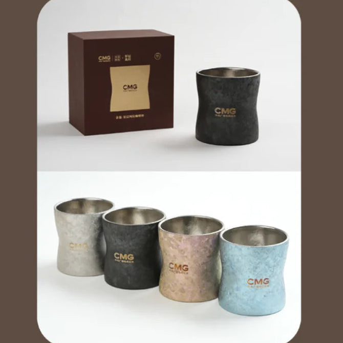 Residual Warmth Double-Wall Pure Titanium Coffee Cup