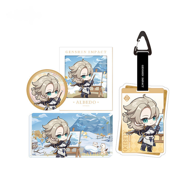 Genshin Impact Chibi Badge Pendant Ornament Teyvat Natural Exploration Journey Series