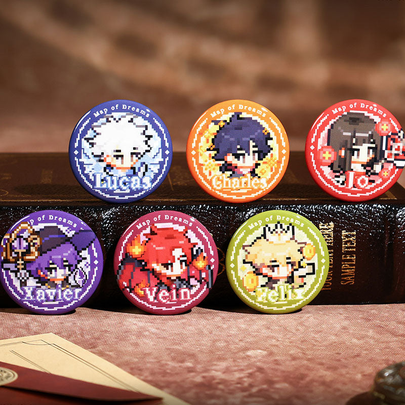 ink Click M.O.D Map of Dreams Mini Tinplate Badge Blind Box