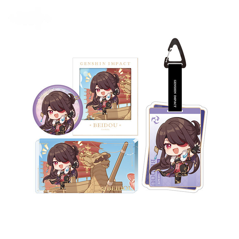 Genshin Impact Chibi Badge Pendant Ornament Teyvat Natural Exploration Journey Series
