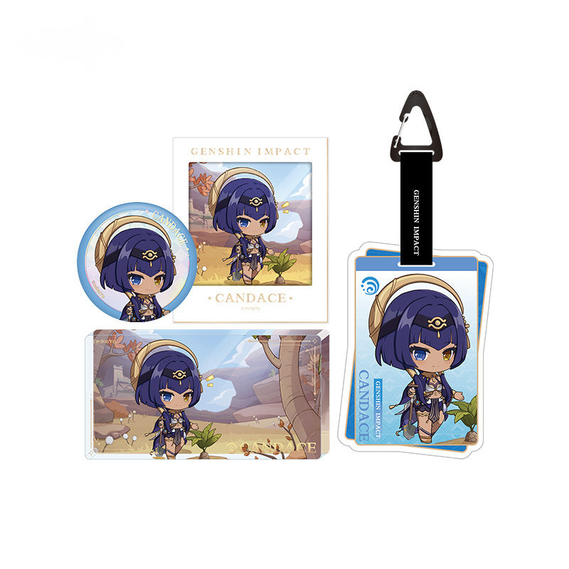 Genshin Impact Chibi Badge Pendant Ornament Teyvat Natural Exploration Journey Series