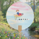 Heritage Marbled Lacquer Fan – Ink Wash Round Hand Fan for Hanfu Photo Props Chinese Classic Gift CPOP4U