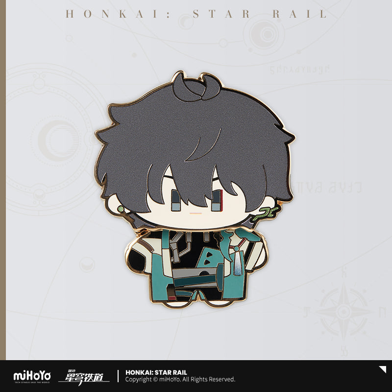 Honkai: Star Rail Shaking Metal Badge Chibi Doll Series