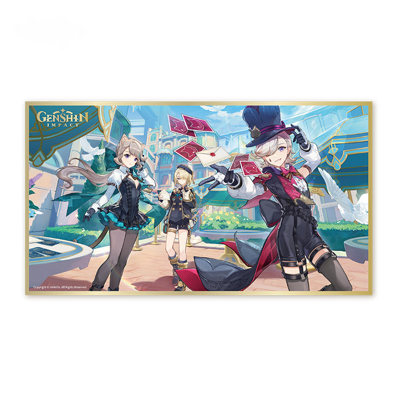Genshin Impact Colored Paper Mouse Pad 2023 Game Art Exhibition Series