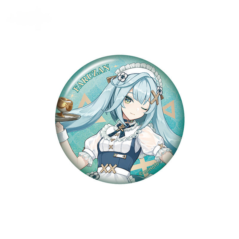 Genshin Impact Badge Colored Paper Keychain Folder Offline Store Series