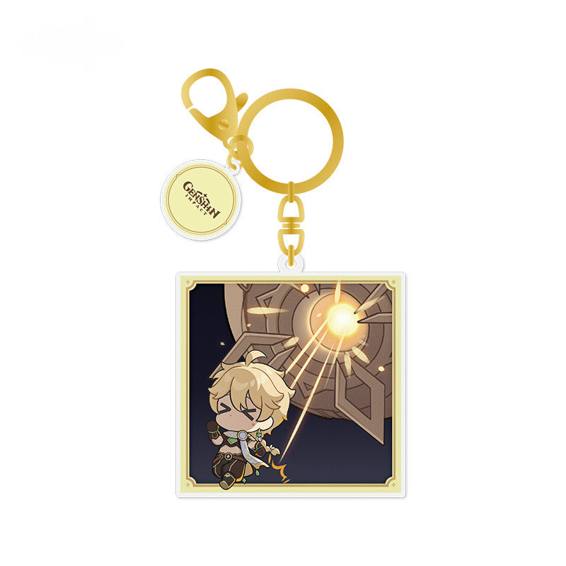 Genshin Impact Q Version Acrylic Pendant 2023 Game Art Exhibition Series