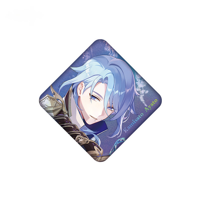 Genshin Impact Badge Ornament File Folder Kamisato Ayato 2023 Offline Exhibition Series