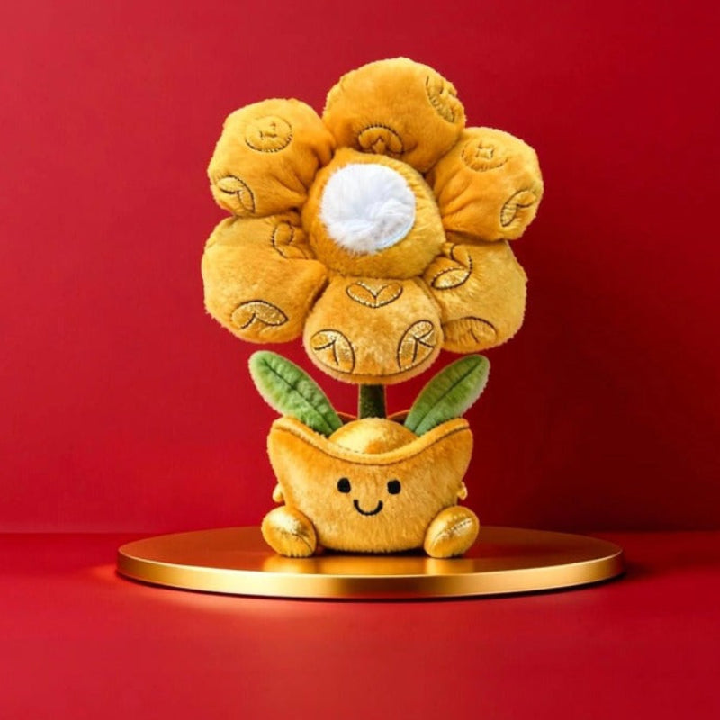 Blooming Fortune Plush Potted Plant