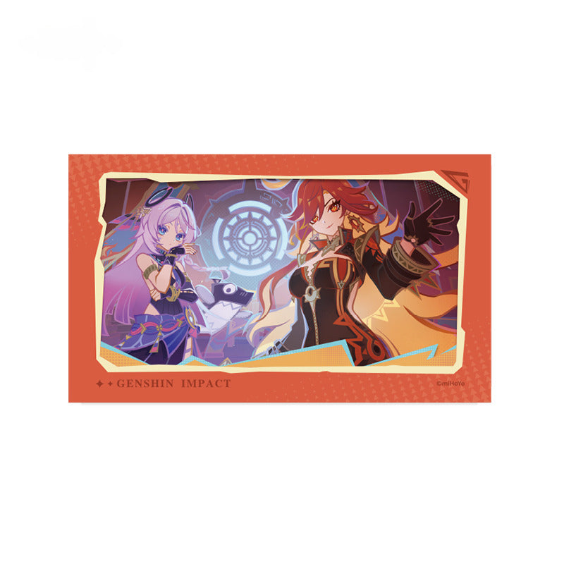 Genshin Impact Transparent Card Acrylic Photo Stick Preview Program Illustration Series