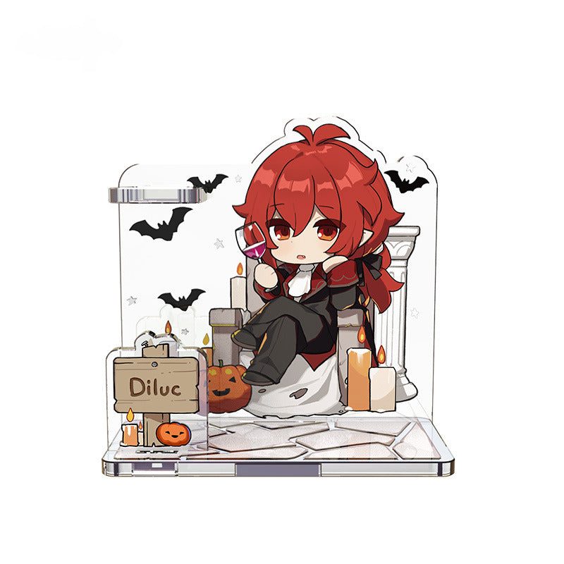 Genshin Impact Acrylic Pen Stand Halloween Themed