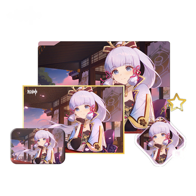 Genshin Impact Kamizato Ayaka Badge Folder Offline Exhibition Series