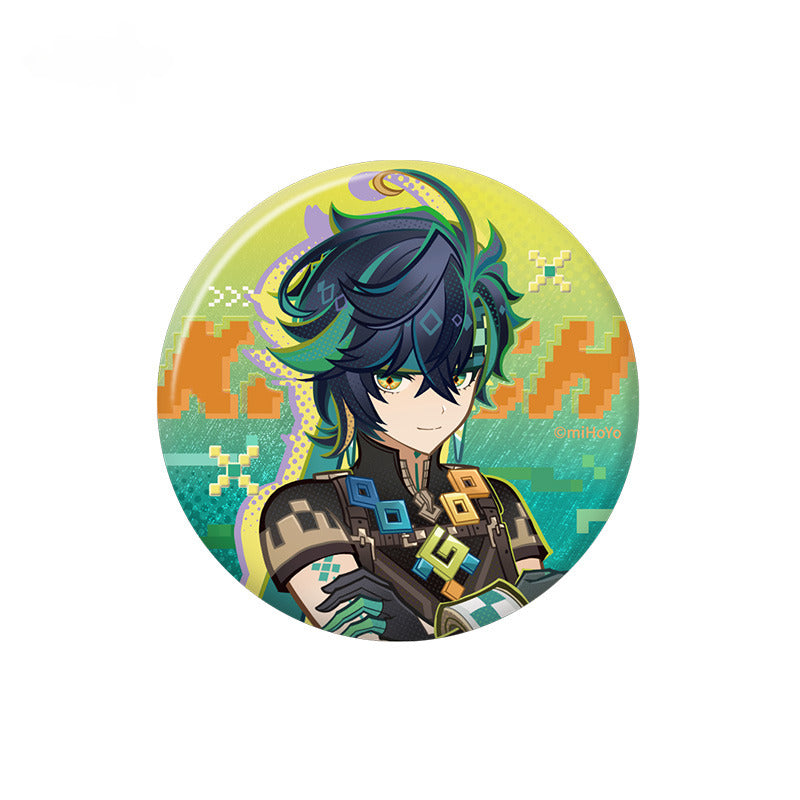 Genshin Impact Badge Pendant Lenticular Card Emblem of Steadfast Valor Series
