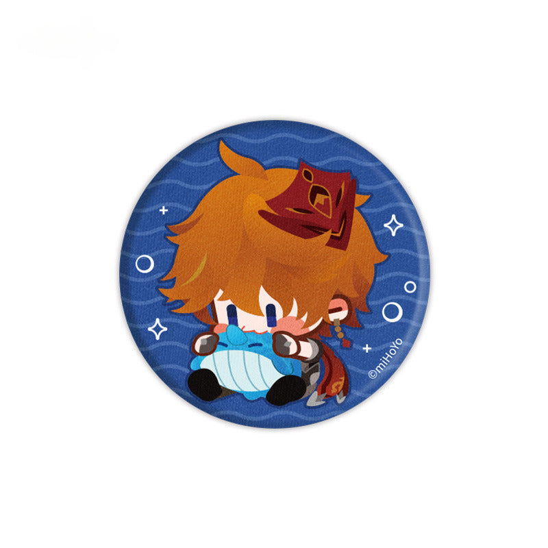 Genshin Impact Chibi Character Plush Badges