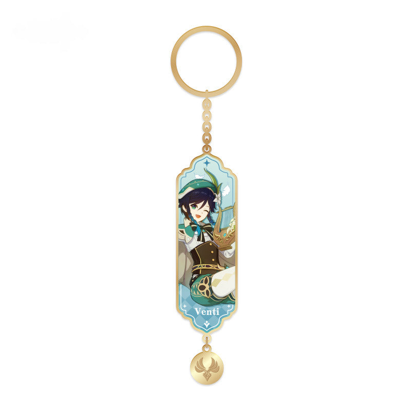 Genshin Impact Character Metal Drop Glue Pendant