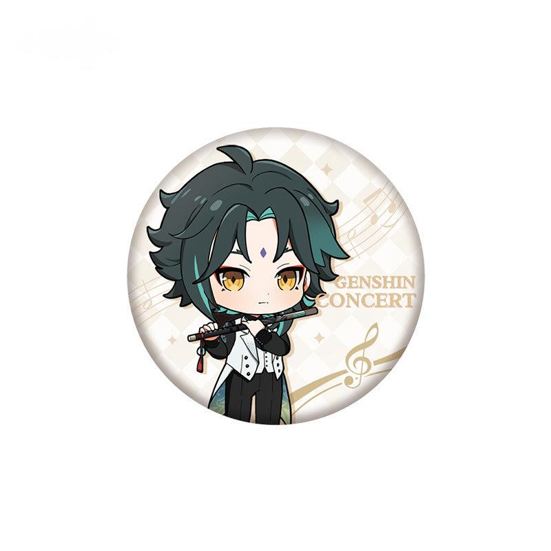 Genshin Impact Chibi Character Badge Concert Theme