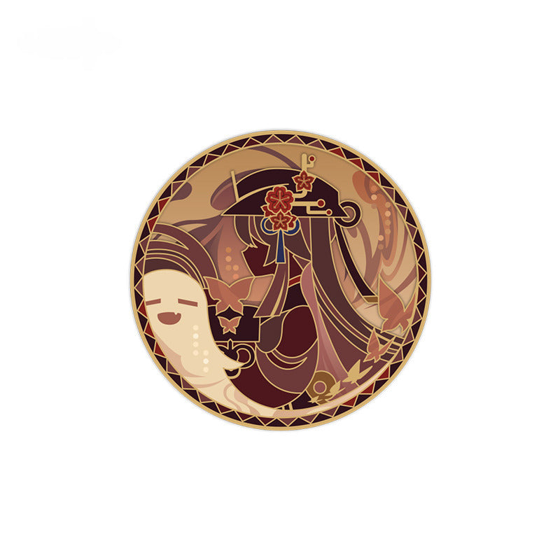 Genshin Impact Rotating Metal Badge Rainbow Invitation Series