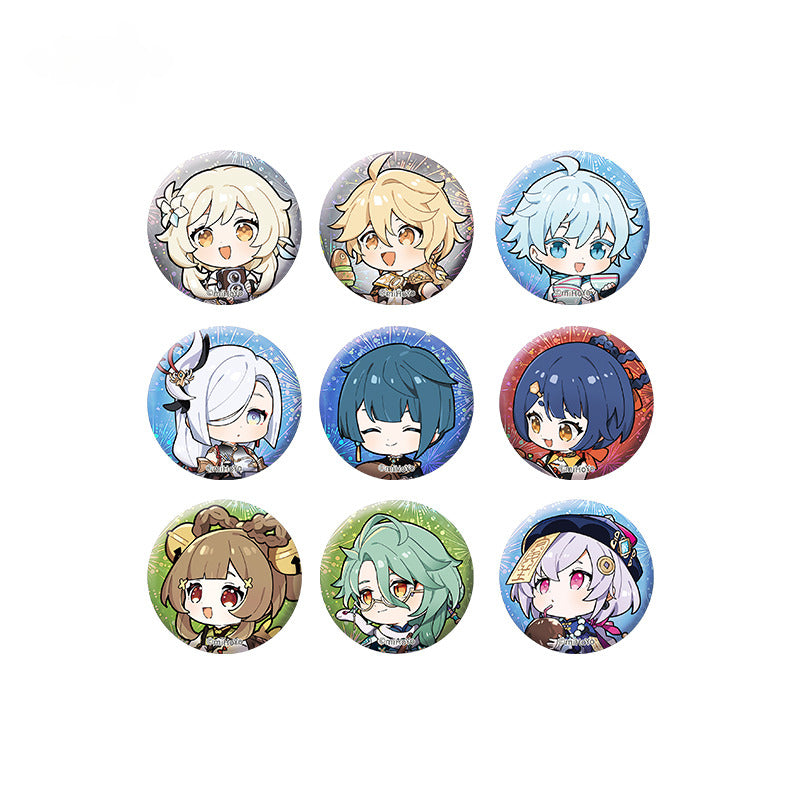 Genshin Impact Chibi Character Badge Standee The Exquisite Night Chimes Series