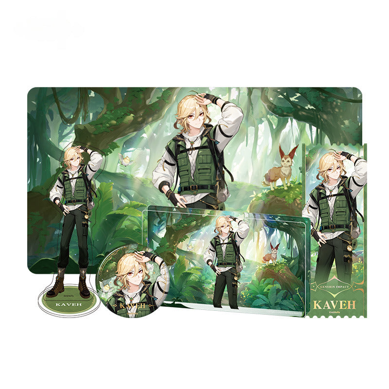 Genshin Impact Badge Standee Ornament Mouse Pad Kaveh- Teyvat Natural Exploration Journey Series