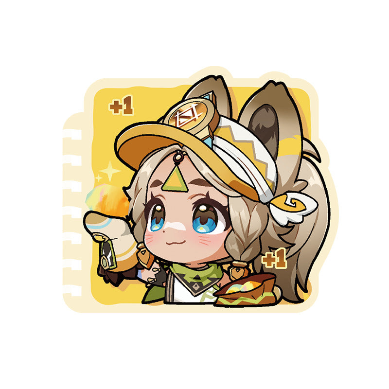Genshin Impact Chibi Emoticon Spiral Notepad