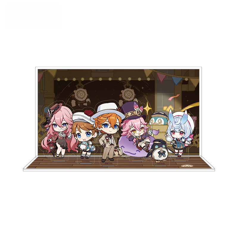 Genshin Impact Q Version Scene Combined Standee 2024 Carnival Gathering Series