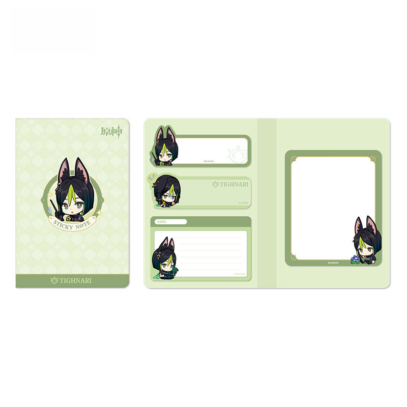 Genshin Impact Chibi Emoticon Notepad Sumeru City Theme