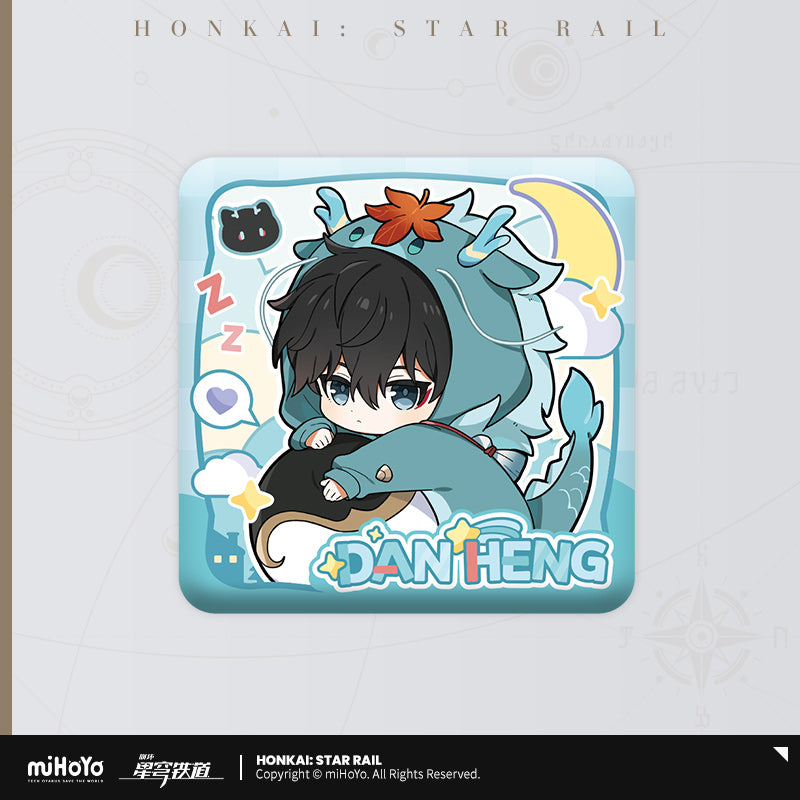 Honkai: Star Rail Chibi Square Badge Boys' Dormitory Series