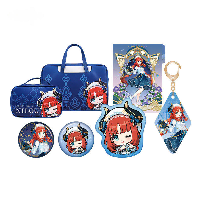 Genshin Impact Badge Pendant File Folder Mouse Pad Bag Nilou Starry Series