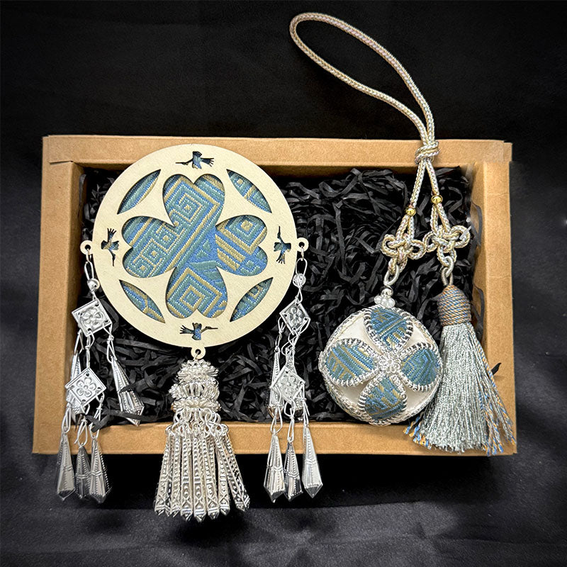 Embroidered Ball & Magnet Set – Traditional Guangxi Craft, Intangible Cultural Heritage Collection