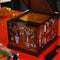 Heritage Craft Chinese Jewelry Box: Rosewood with Phoenix Perching Mother-of-Pearl Inlay
