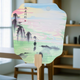 Heritage Marbled Lacquer Fan – Ink Wash Round Hand Fan for Hanfu Photo Props Chinese Classic Gift CPOP4U