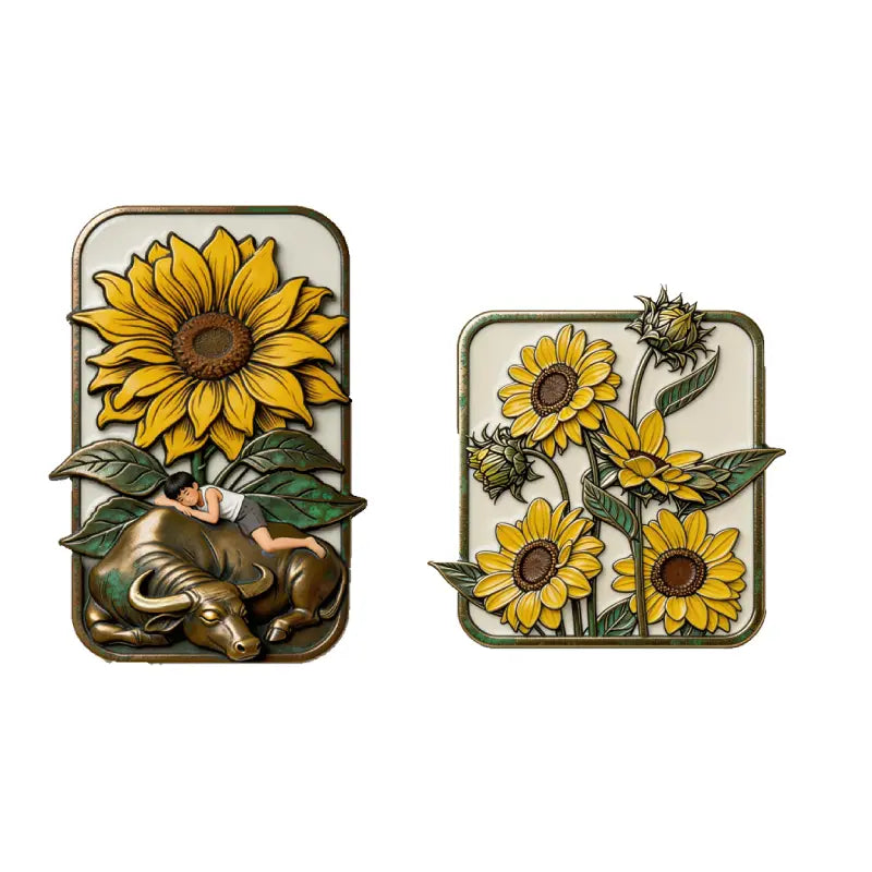 Bronze and Sunflower Fridge Magnet People's Fine Arts Publishing House Edition