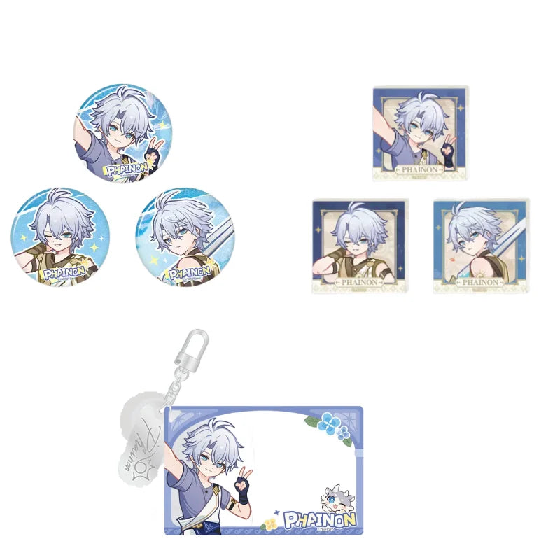 Honkai: Star Rail Phainon Chasing the Dawn Series Badge Fridge Magnet Acrylic Group Clear Card