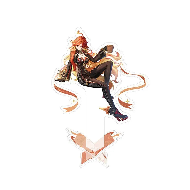 Genshin Impact 6th Anniversary Celebration Series Mirror Badge Standee Card