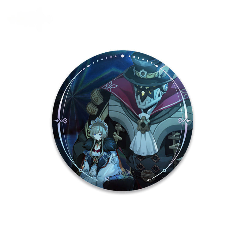 Genshin Impact Badge Quicksand Acrylic Painting A Winter Night's Lazzo