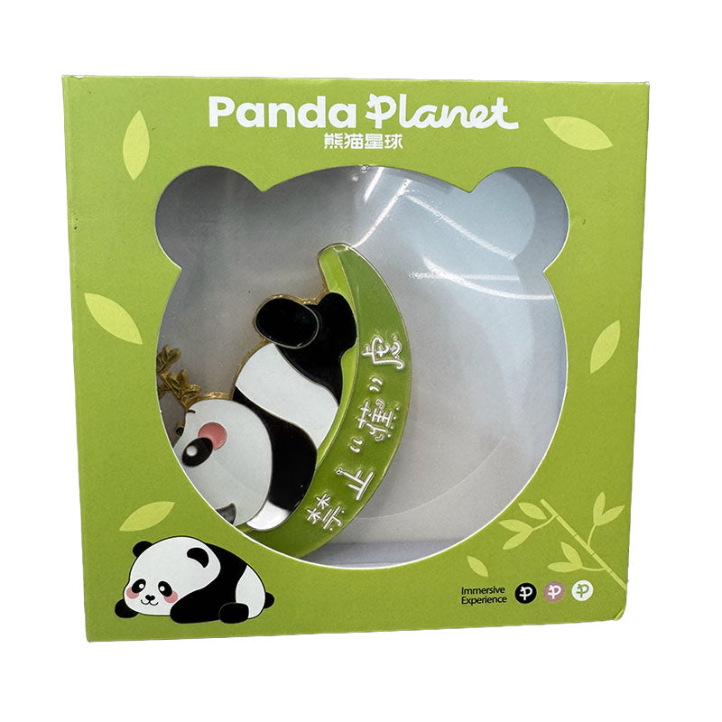 Banana-themed panda magnet with 