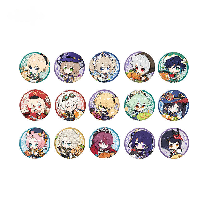 Genshin Impact Character Badge Yummy Party Theme