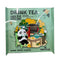 The official CCTV iPanda metal refrigerator magnet features a lazy panda drinking tea.