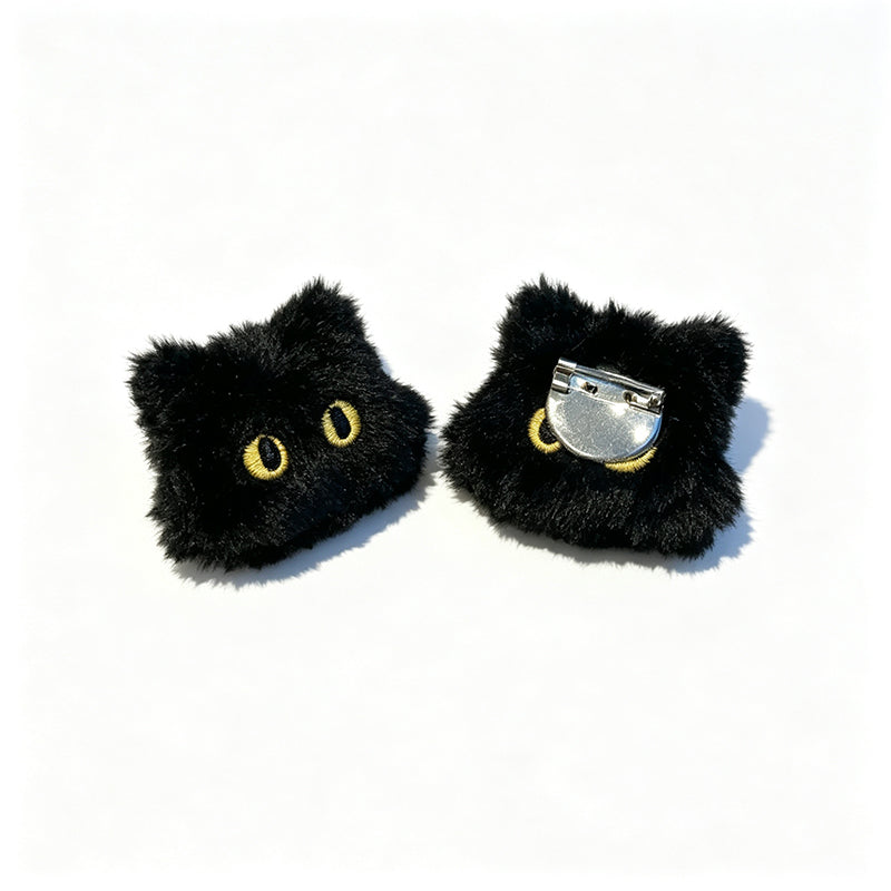 Little Coal Ball Cat Fridge Magnet Brooch Phone Strap Pet Bib