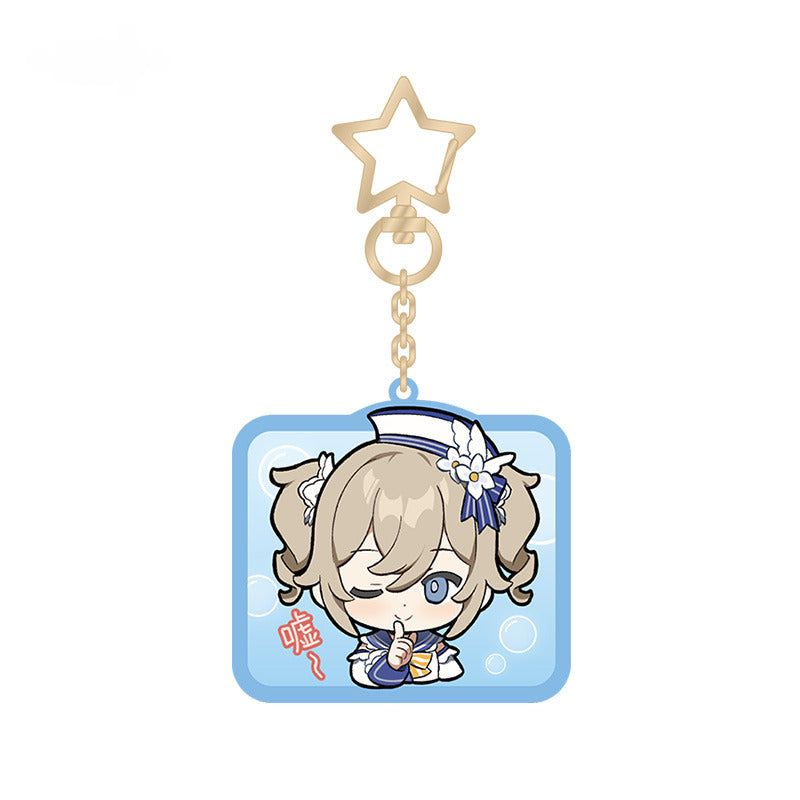 Genshin Impact Acrylic Pendant Mondstadt Q Version Emoji Themed Series