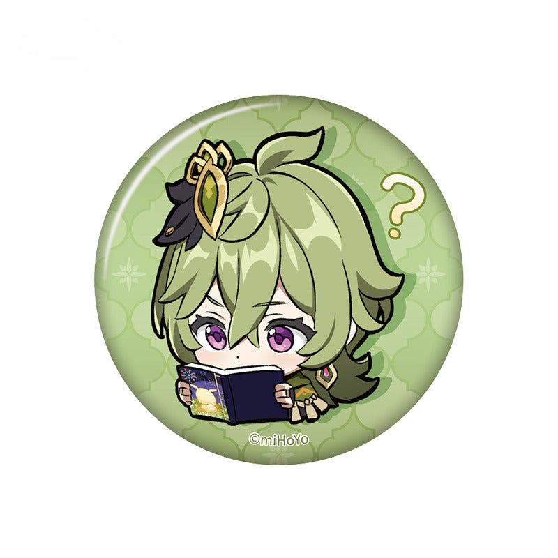 Genshin Impact Chibi Emoticon Badge Sumeru City Theme