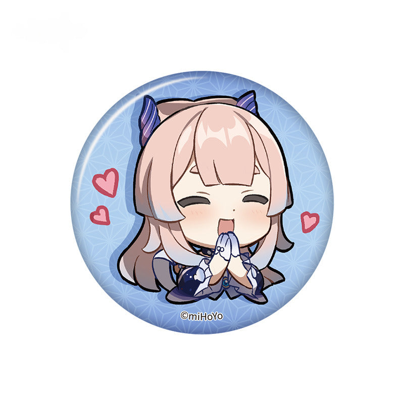 Genshin Impact Badge Inazuma City Q Version Emoji Themed Series