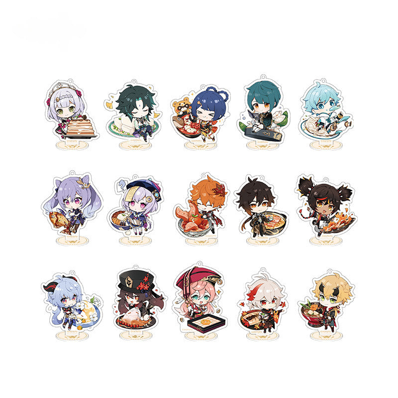 Genshin Impact Character Acrylic Mini Standee Yummy Party Theme