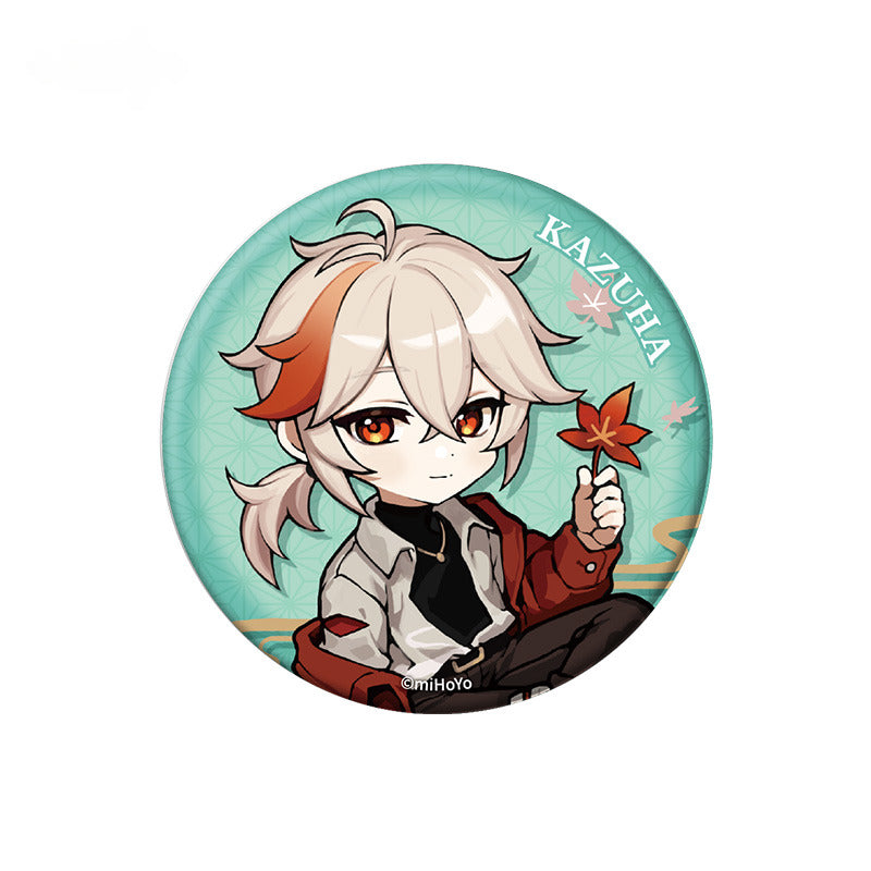 Genshin Impact Chibi Character Badge Pendant Picnic Theme Series