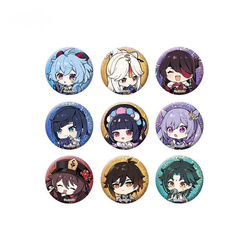 Genshin Impact Chibi Character Badge Standee The Exquisite Night Chimes Series