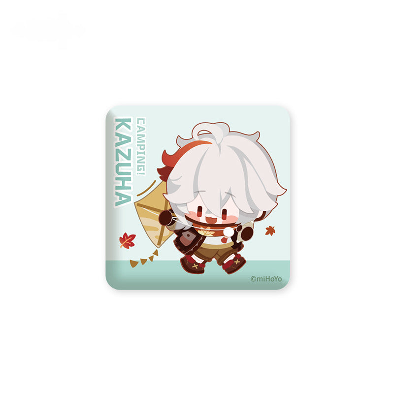 Genshin Impact Square Badge Leisurely Camping Theme