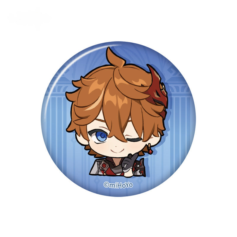 Genshin Impact Badge Fatui Q Version Emoji Themed Series