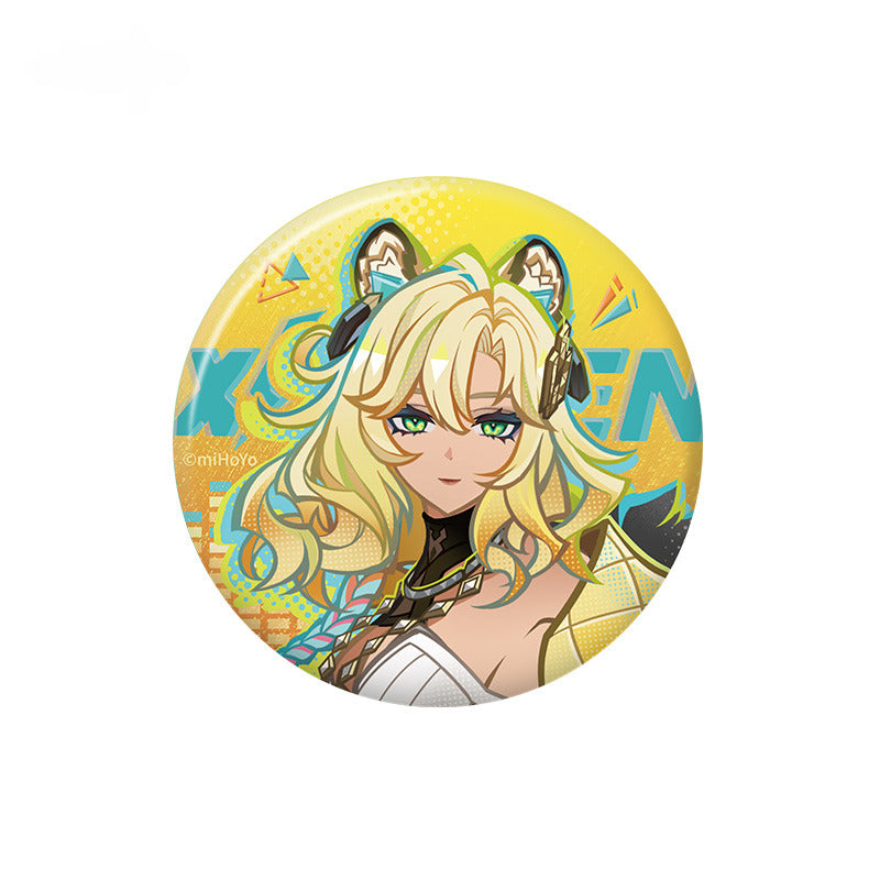 Genshin Impact Badge Pendant Lenticular Card Emblem of Steadfast Valor Series