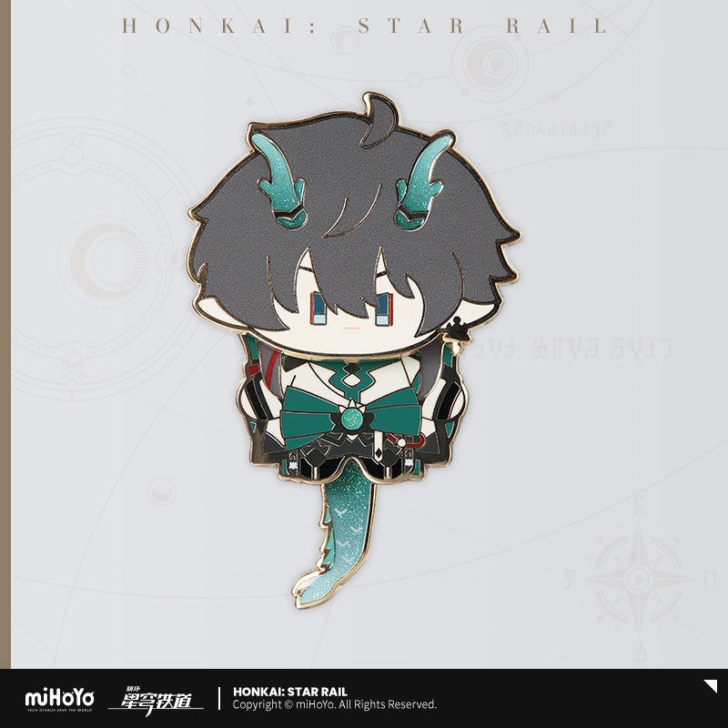 Honkai: Star Rail Shaking Metal Badge Chibi Doll Series